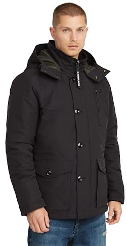G-Star Men's Vodan Padded Hooded Jacket, Black (dk black D26403-D908-6484), M