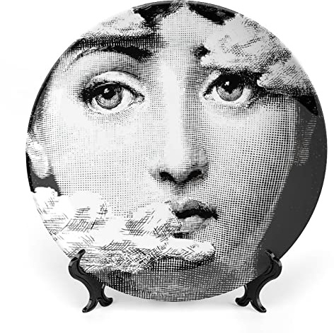 XYTDM Lina Cavalieri - Plato decorativo de pared, placa frontal misteriosa, decoración para colgar en la pared, incluye soporte y gancho de resorte especial, 10 pulgadas, K3