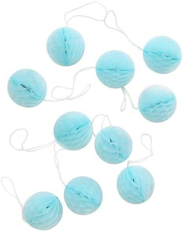 Activesale 8 Stück 7,6 cm Wabenbälle Partydekorationen hängende Blumenkugeln Decke Papier Pom Pom Ornamente für Hochzeiten, Geburtstagsfeiern, Weihnachten (blau)