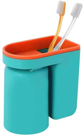 Portaspazzolino,Porta Spazzolini Adesivo da Parete con Tazza per Bagno