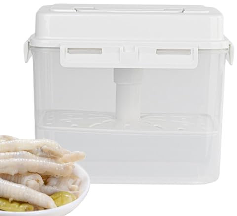 -behållare – 4/5 l lufttät -jäsbehållare med handtag och lock | transparent -jäsbehållare med press, håller dig fräsch smak