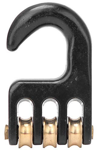 Flaschenzug,Riemenscheibe Universeller Windsurf-Rollenhaken, schwarzer Windsurf-Rigging-Rollenhaken aus Aluminiumlegierung, Windsurf-Hardware-Zubehör mit 3 Rollen