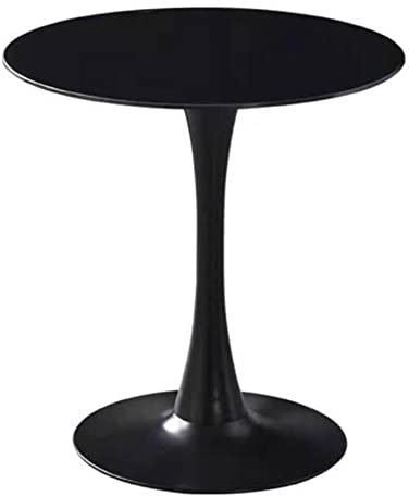 Petite table de loisirs du milieu du siècle, petite table ronde minimaliste laquée cuite au four, petite table de salle à manger rectangulaire tulipe blanche, table de négociation pour balcon (80 cm,