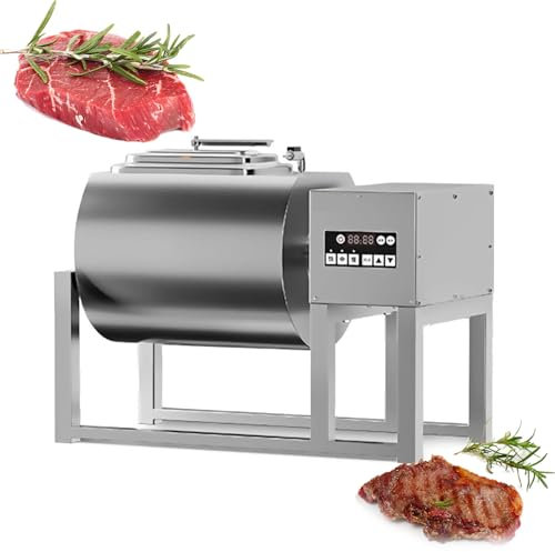 HLGKBY Macchina per marinare la Carne sottovuoto per impasti Commerciali, batticarne marinato e aromatizzato da 150 W, Attrezzatura Completa da 1 a 99 Minuti per bistecche di Pollo e Hamburger