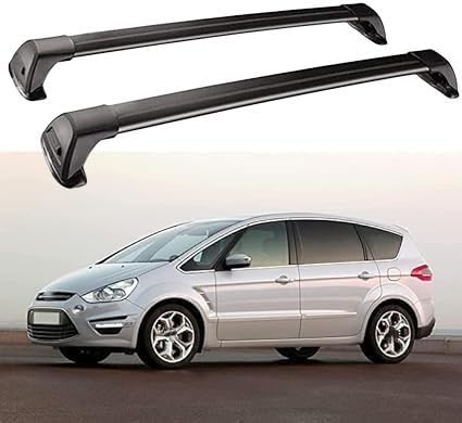YYBCDSA 2Pcs Car Roof Bars, for Ford S-MAX 2006 2007 2008-2013 2014 2015 Aluminum Luggage Rack Bike Cross Bars Railing Carrier Travel Accessories,A