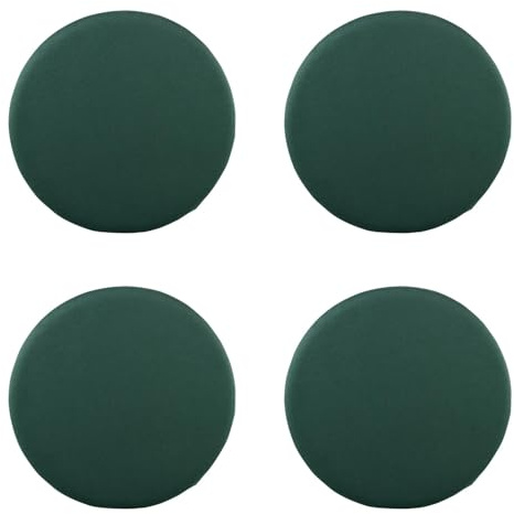 4er Set Sitzkissen Rund 35x35 cm - 3.5 cm Hoch rutschfest & Gemütlich Stuhlauflage - Abnehmbar & Waschbar Baumwolle Stuhlkissen für Wohnzimmer Büro, Konferenzraum, Küche, Garten