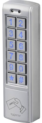 Sygonix SY-6421352 Tastiera numerica con RFID montaggio superficiale 12 V DC/AC, 24 V DC/AC IP66 con tastiera illuminat