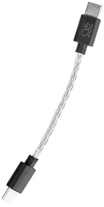 SHANLING L3 5 inch Audio Cable/USB C to C HiFi Sound Adaptor for UA Headphone Amp,24AWG Silver Foil-Shielded Audio Cable for DAC,Nylon Braided,Tangle Free,Bend-Proof