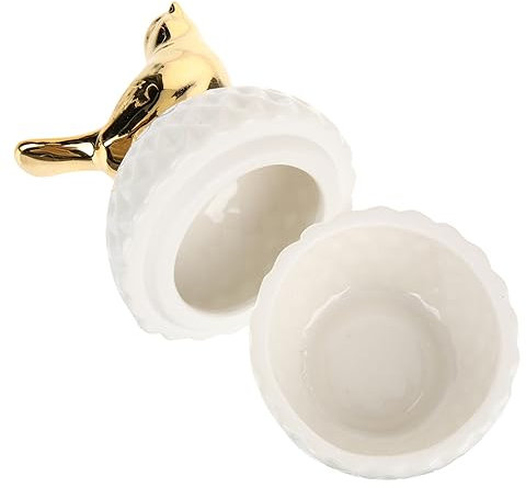 VALICLUD Caja Joyero De Cerámica Mini Boda Condujo Organizador De Joyas Pequeño Baratija Para Caso Joyero Decorativo Contenedor De Joyas Estuche Porcelana Blanca