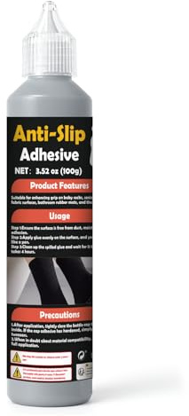 Sock Stop Anti Rutsch 100g Grau - gummiartige Antirutsch-Farbe auf Wasserbasis (kein Latex), für Textilien, sicherer Halt auf glatten Böden, einfache Anwendung aus der Flasche