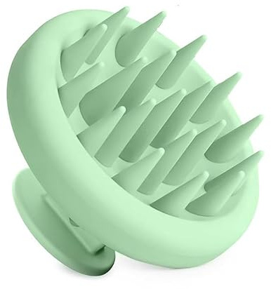 Spazzola per shampoo massaggiatore per cuoio capelluto, setole in silicone morbido Scrubber, uso bagnato/asciutto per la cura del cuoio capelluto di tutti i tipi di capelli