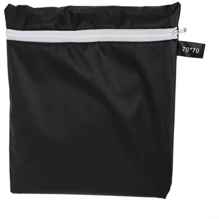 Eawfgtuw Runde Grillabdeckung, 70 x 70 cm, wasserdicht, für den Außenbereich, Wetterschutz, strapazierfähiges Oxford-Material für Weber 57 cm Holzkohlegrill, schwarz