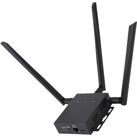 Tosuny Router WiFi 6, Punto de Acceso Móvil 4G LTE con Ranura de Tarjeta SIM y 3 Antena, para Internet de Alta Velocidad hasta 300Mbps Que Cubre 300㎡ 32 Dispositivos
