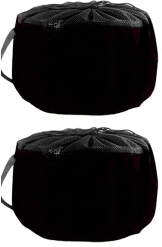Gettimore Lot de 2 sacs de rangement imperméables pour tuyau, grand organisateur respirant avec poignée de transport pour jardin, camping-car et remorque de voyage, 46 cm de diamètre, 26 cm de hauteur