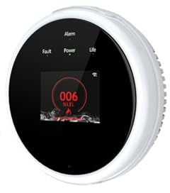 Detector de Gas, Sensor de Gas WiFi Tuya, Detector Fugas Natural, Sonido Cocina, Alarma Seguridad for el hogar, Control por aplicación Smart Life para el Trabajo, el hogar