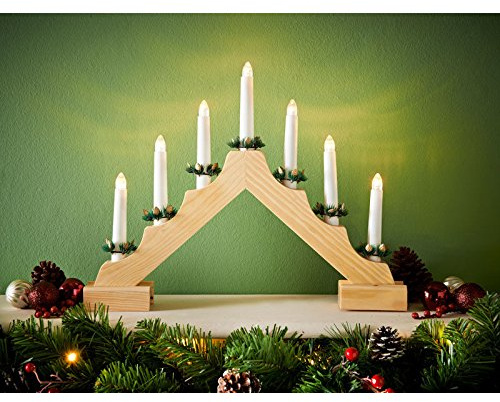 Christmas World 7 Light Candle Bridge with Ultra Bright L.E.D