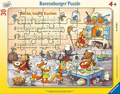 Ravensburger Kinderpuzzle - 05025 Backe, backe Kuchen - Rahmenpuzzle für Kinder ab 4 Jahren, mit 30 Teilen