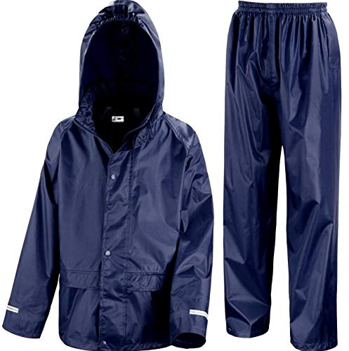 Rainsuit Shop Kids Waterproof Jacket and Trouser Suit Set Boys or Girls Navy. 7-8 years