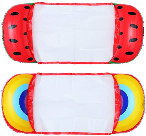 ABOOFAN 2pièces Lit Flottant Forme De Pantoufle Gonflable pour Adulte Lot de Pastèque Arc-Ciel pour Plage Et Piscine