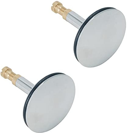 BODYA Badewannen-Ablaufstopfen, 43 mm, silberfarben, 2 Stück