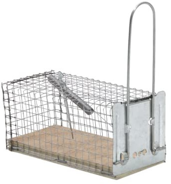PROTECT HOME Lebendfalle Maus Drahtkäfig, tierfreundliche Methode zum Fangen einzelner Mäuse, 1 Stück