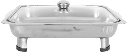 Breakfast Trays Chafing Dish Buffet Tray Set: Warming Tray with Lids Stainless Steel Buffet Server Rectangular Canteen Tray Serving Platter for Marinating Meat Chicken Fish Towel Tray