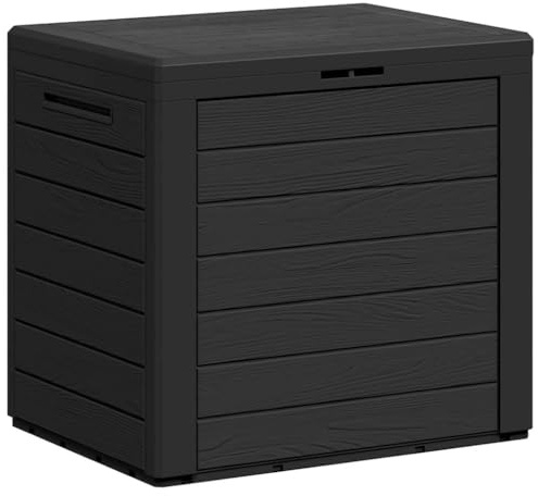 vidaXL Caja de Almacenaje de Jardín Exterior Patio Terraza Tapa Aparador Cojines Almohada Organizador Decoración Hogar Polipropileno Marrón