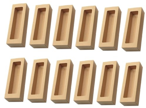 BELLIFFY 12pcs Macarons Boxes Window Folding Wrapping Boxes for Baking Storage Desserts Cake Shops Hotels Kitchens