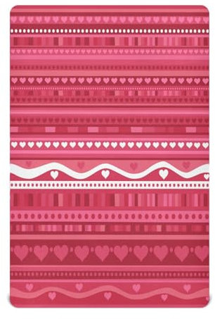 Ttgoth Sábana Bajera Ajustable para Cuna para niños y niñas, sábana de Punto Jersey para Cuna de bebé para el día de San Valentín, sábana para Cuna estándar y colchón de Cama Infantil, acogedora,