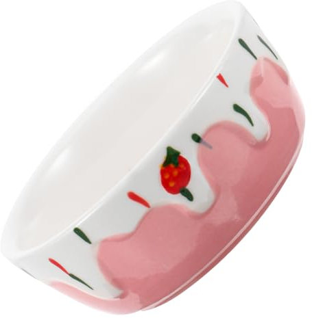 ERINGOGO Ceramic Hamster Food Bowl Hamster Feeder Kitten Food Bowls Rabbit Food Bowl Ceramic Pet Bowl Hamster Chinchilla Cartoon Shaped Dish Bunny