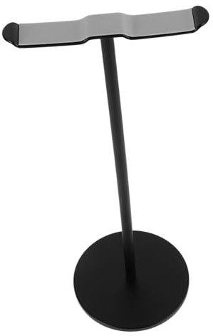 POPETPOP Black Iron Headphone Stand Holder for Desk Organization