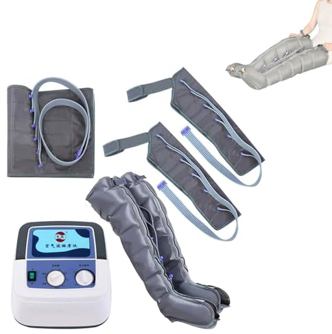 Lymfatisk dräneringsmassör, kalvmassageklädsel avslappnande massage, 4/6 hålrum lymfatisk dränering luftkompression ben massör, tidsfunktion, storlek, fot, c