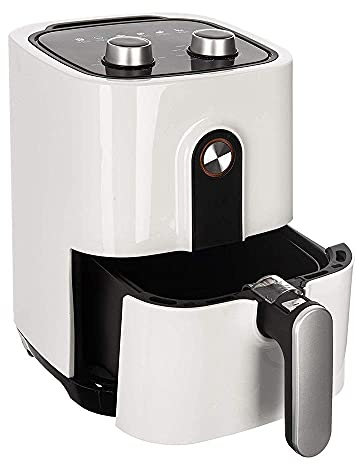 Freidora de Aire Digital, Blanca, Multifuncional, Capacidad de 2,8 l, 1400 W, de sobremesa, práctica, Saludable, para freír sin Aceite, Hornear, Calentar, Mango antiescaldaduras, Almohadilla Anti