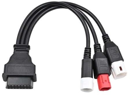 3 4 6 Pin OBD2 Diagnostic Cable, 3 in 1 Motorcycle OBD Cable Diagnostic Device, Motorcycle OBDII Diagnostic Adapter Cable Diagnostic Tools for Yamaha and Most Other Motorcycles