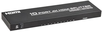Splitter 1x10 4K 3D di livello industriale, estensione 25M, display HD, distributore switch multimediale for ufficio e casa,Flessibile