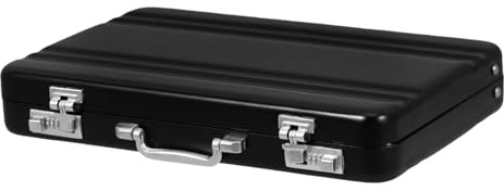 Gogogmee Aluminium Kartenbox für Visitenkarten Kleine Tragbare Business Card Organizer Robustes Verschließbares Etui mit Passwort Vielseitige Aufbewahrung für Büro Schule und Zuhause