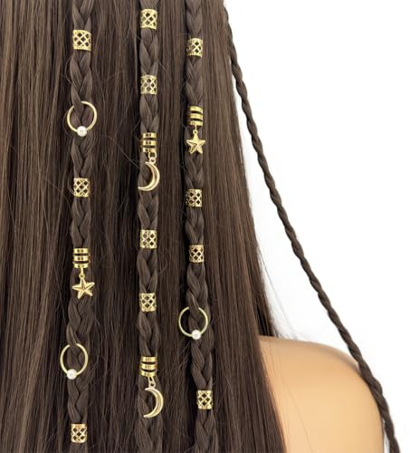 JchEnye 34-teiliges Set mit goldenen Haaraccessoires, gewebte Haaraccessoires