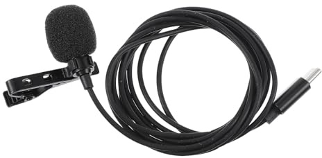 DECORNIJIA Micrófono de Solapa Sonido de Alta Fidelidad USB-c para Móvil Clip Lavalier y Diseño Plug and Play, Adecuado para Grabación y Entrevistas
