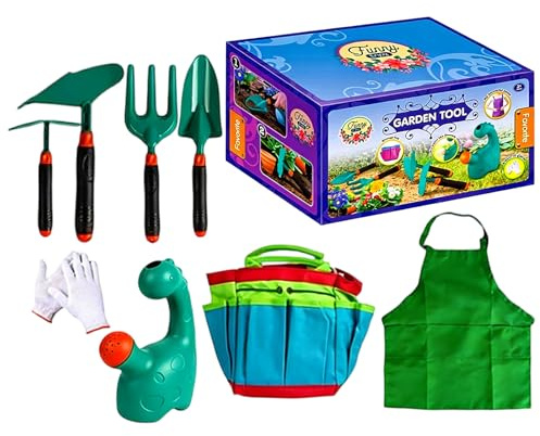 Generisch Attrezzi da giardino per bambini – Set di 9 palette per piante in miniatura per bambini, attrezzi da giardino per esterni, per l'asilo, il balcone, l' dei fiori, l'attività