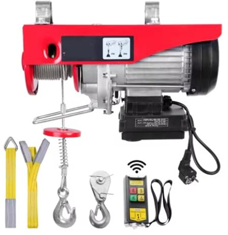 TILIEINE Paranco Elettrico Argano da Garage sopraelevato con Gru elettrica da 250 kg con Telecomando cablato/Wireless Argani elettrici(Wireless 250kg)