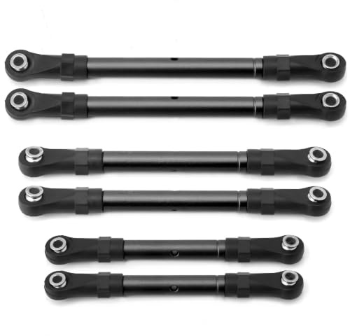 RC Auto Componenti Tenditori In Metallo Tirante Asta Collegamento Sterzo Set Per Traxxas Per Slash Per Hoss Per Rustler Per Stampede 4x4 1/10 RC Auto Parti Aggiornamento(Black)