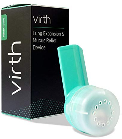 Mucus Relief Device by Virth - Breathing Exercise Device - Clear Lungs - Flutter Valve Lung Exerciser Device - Lung Cleanse & Breathing Treatment - Health & Wellness Device - Enhanced Comfort