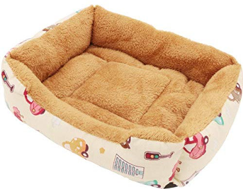 jiwenhua Tierprodukte, warme Matte, Hundezwinger, Neue Leinwand, alle abnehmbar und waschbar, Autorote Verdickung, s (45x37x12cm)
