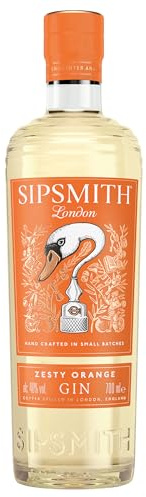 Sipsmith Zesty Orange Gin I Frische Zitrusnoten, kombiniert mit feinem Wacholdergeschmack I 40% Vol I 700ml Einzelflasche