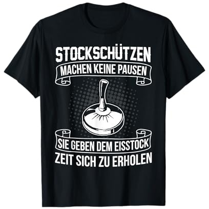 Lustiger Eisstock-Schießstab-Aufkleber T-Shirt