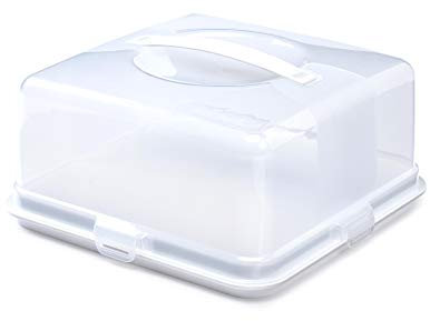 ACCURATE Plastic Cake Box, White (SQUARE)