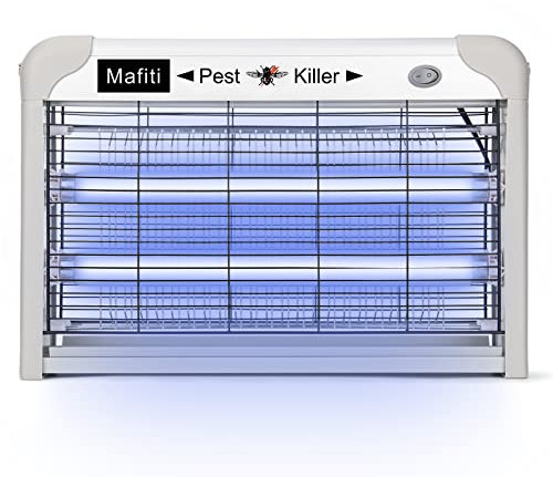 mafiti MS600 Elettrico Uccide Zanzare, 20 W Trappola per Zanzare con Luce UV, Uccide Mosche, Insetti, Falene ect
