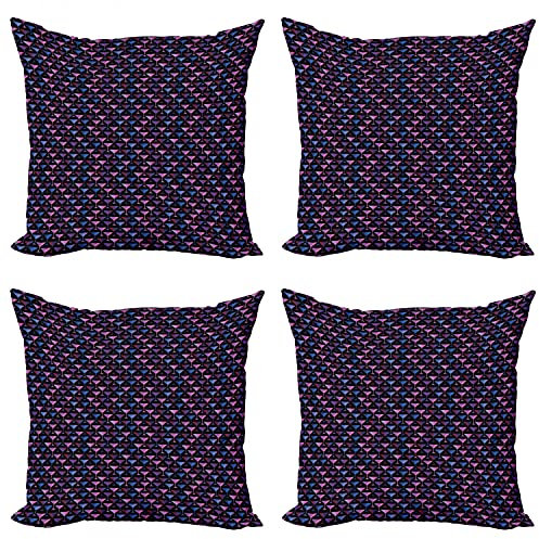 ABAKUHAUS Vodka Soda Throw Pillow Cushion Case Pack of 4, Martini Glass Cocktail, Modern Accent Double-sided Digital Printing, 50 cm x 50 cm, Quartz Pale Fuchsia