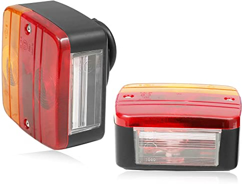 DARKGUARD Anhänger Rückleuchten Glühbirne,Rücklicht Anhänger Led 12v Rücklichter Heckleuchten Wasserdicht mit E-Mark für LKW PKW RV Wohnwagen Van