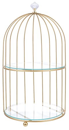 Healvian Tortenhalter Hochzeitstortenhalter Cupcake-ablage Vogelkäfig Halter Kuchenständer Dekorativer Make-up-organizer